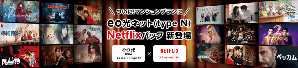 eo光ネット(type N)も割引あり - eo光×Netflixパック
